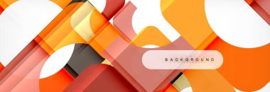 Geometrik kareler afiş soyut. Vektör çizim broşür veya el ilanı, sunum ve web tasarım düzeni için