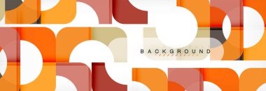 Geometrik kareler afiş soyut. Vektör çizim broşür veya el ilanı, sunum ve web tasarım düzeni için