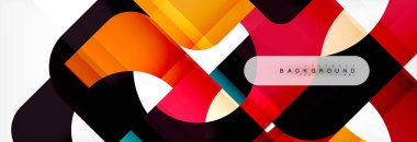 Renkli kare şekiller, geometrik modern arka plan