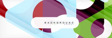 Geometrik arka plan, daireler ve üçgenler şekiller afiş. Gösterim amacıyla broşür veya el ilanı, sunum ve web tasarım düzeni