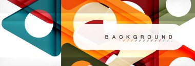 Geometrik arka plan. Modern örtüşen üçgenler. Mesajınız için alışılmadık renkli şekiller. İş veya teknik okul sunuyu, app kapak