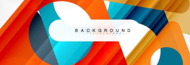 Geometrik arka plan, daireler ve üçgenler şekiller afiş. Gösterim amacıyla broşür veya el ilanı, sunum ve web tasarım düzeni