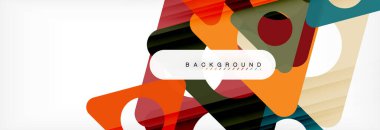 Geometrik arka plan. Modern örtüşen üçgenler. Mesajınız için alışılmadık renkli şekiller. İş veya teknik okul sunuyu, app kapak