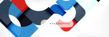 Renkli kare şekiller, geometrik modern arka plan