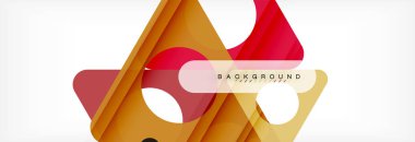 Geometrik arka plan. Modern örtüşen üçgenler. Mesajınız için alışılmadık renkli şekiller. İş veya teknik okul sunuyu, app kapak