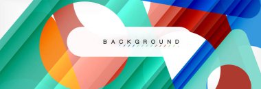 Geometrik arka plan. Modern örtüşen üçgenler. Mesajınız için alışılmadık renkli şekiller. İş veya teknik okul sunuyu, app kapak