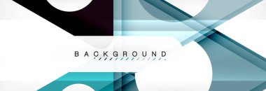 Geometrik arka plan, daireler ve üçgenler şekiller afiş. Gösterim amacıyla broşür veya el ilanı, sunum ve web tasarım düzeni