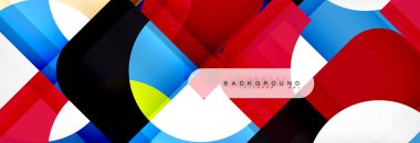 Geometrik kareler afiş soyut. Vektör çizim broşür veya el ilanı, sunum ve web tasarım düzeni için