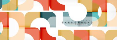 Geometrik kareler afiş soyut. Vektör çizim broşür veya el ilanı, sunum ve web tasarım düzeni için