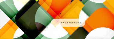 Renkli kare şekiller, geometrik modern arka plan