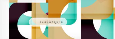 Renkli kare şekiller, geometrik modern arka plan