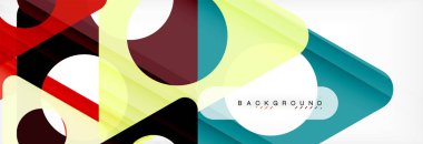 Geometrik arka plan. Modern örtüşen üçgenler. Mesajınız için alışılmadık renkli şekiller. İş veya teknik okul sunuyu, app kapak