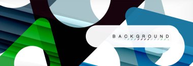 Geometrik arka plan. Modern örtüşen üçgenler. Mesajınız için alışılmadık renkli şekiller. İş veya teknik okul sunuyu, app kapak