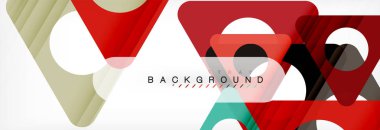 Geometrik arka plan. Modern örtüşen üçgenler. Mesajınız için alışılmadık renkli şekiller. İş veya teknik okul sunuyu, app kapak