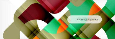 Geometrik kareler afiş soyut. Vektör çizim broşür veya el ilanı, sunum ve web tasarım düzeni için