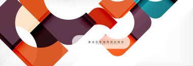 Renkli kareler kompozisyon soyut afiş. Gösterim amacıyla broşür veya el ilanı, sunum ve web tasarım düzeni