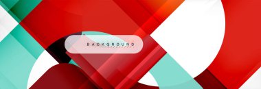 Geometrik kareler afiş soyut. Vektör çizim broşür veya el ilanı, sunum ve web tasarım düzeni için