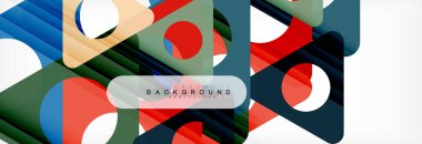 Geometrik arka plan. Modern örtüşen üçgenler. Mesajınız için alışılmadık renkli şekiller. İş veya teknik okul sunuyu, app kapak