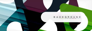 Geometrik arka plan. Modern örtüşen üçgenler. Mesajınız için alışılmadık renkli şekiller. İş veya teknik okul sunuyu, app kapak