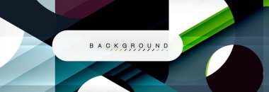 Geometrik arka plan. Modern örtüşen üçgenler. Mesajınız için alışılmadık renkli şekiller. İş veya teknik okul sunuyu, app kapak