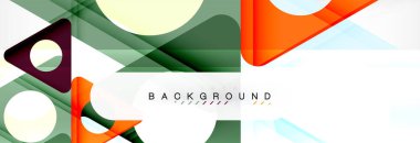 Geometrik arka plan. Modern örtüşen üçgenler. Mesajınız için alışılmadık renkli şekiller. İş veya teknik okul sunuyu, app kapak