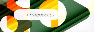 Geometrik arka plan, daireler ve üçgenler şekiller afiş. Gösterim amacıyla broşür veya el ilanı, sunum ve web tasarım düzeni