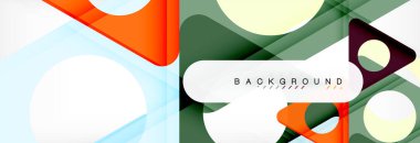 Geometrik arka plan. Modern örtüşen üçgenler. Mesajınız için alışılmadık renkli şekiller. İş veya teknik okul sunuyu, app kapak