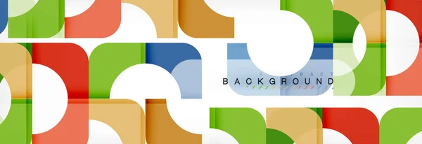 Kleurrijke vierkantjes samenstelling abstracte banner. Illustratie voor zakelijke brochure of flyer, presentatie en web design lay-out — Stockvector
