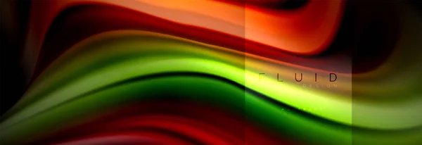 Rainbow Tekutin Abstraktní Tvary Tekuté Barvy Design Barevný Mramor Nebo — Stockový vektor