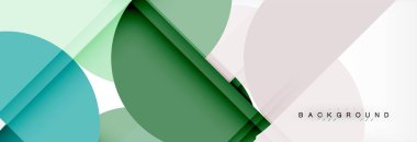 Modern geometrik arka plan - daireler. İş veya teknoloji tanıtım tasarım şablonu, broşür veya el ilanı desenli veya geometrik vektör web afiş