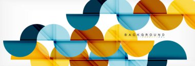 Modern geometrik arka plan - daireler. İş veya teknoloji tanıtım tasarım şablonu, broşür veya el ilanı desenli veya geometrik web afiş