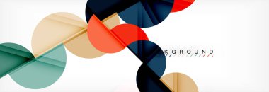 Modern geometrik arka plan - daireler. İş veya teknoloji tanıtım tasarım şablonu, broşür veya el ilanı desenli veya geometrik web afiş