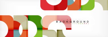 Renkli kare şekiller, geometrik modern arka plan