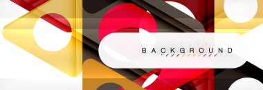 Geometrik arka plan. Modern örtüşen üçgenler. Mesajınız için alışılmadık renkli şekiller. İş veya teknik okul sunuyu, app kapak