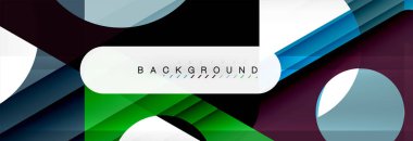 Geometrik arka plan. Modern örtüşen üçgenler. Mesajınız için alışılmadık renkli şekiller. İş veya teknik okul sunuyu, app kapak