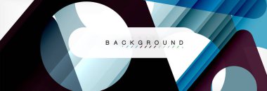 Geometrik arka plan. Modern örtüşen üçgenler. Mesajınız için alışılmadık renkli şekiller. İş veya teknik okul sunuyu, app kapak