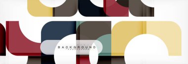 Renkli kareler kompozisyon soyut afiş. Gösterim amacıyla broşür veya el ilanı, sunum ve web tasarım düzeni