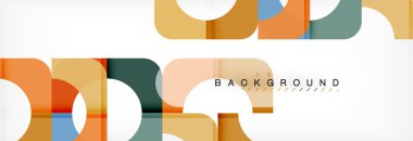 Geometrik kareler afiş soyut. Vektör çizim broşür veya el ilanı, sunum ve web tasarım düzeni için