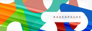 Geometrik arka plan. Modern örtüşen üçgenler. Mesajınız için alışılmadık renkli şekiller. İş veya teknik okul sunuyu, app kapak