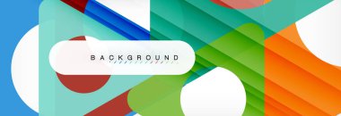 Geometrik arka plan. Modern örtüşen üçgenler. Mesajınız için alışılmadık renkli şekiller. İş veya teknik okul sunuyu, app kapak