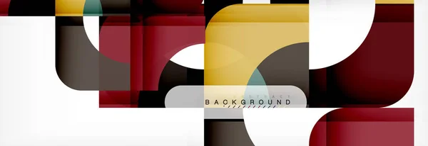 Färgglada kvadrater sammansättning abstrakt banner. Illustration för företagsbroschyr eller flyer, presentation och web design layout — Stock vektor