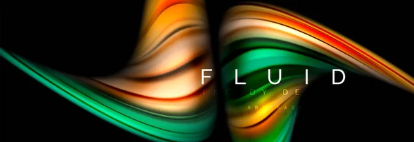 Concepto de movimiento de color fluido — Vector de stock