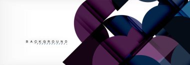 Modern geometrik arka plan - daireler. İş veya teknoloji tanıtım tasarım şablonu, broşür veya el ilanı desenli veya geometrik vektör web afiş