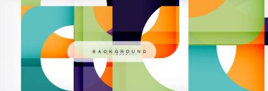 Renkli kare şekiller, geometrik modern arka plan