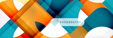 Renkli kare şekiller, geometrik modern arka plan