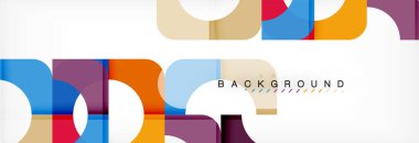 Renkli kareler kompozisyon soyut afiş. Gösterim amacıyla broşür veya el ilanı, sunum ve web tasarım düzeni