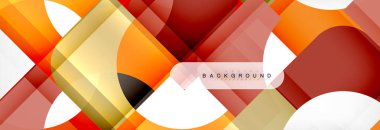 Geometrik kareler afiş soyut. Vektör çizim broşür veya el ilanı, sunum ve web tasarım düzeni için