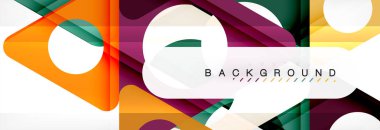 Geometrik arka plan. Modern örtüşen üçgenler. Mesajınız için alışılmadık renkli şekiller. İş veya teknik okul sunuyu, app kapak