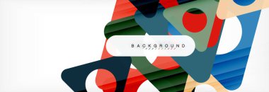 Geometrik arka plan. Modern örtüşen üçgenler. Mesajınız için alışılmadık renkli şekiller. İş veya teknik okul sunuyu, app kapak