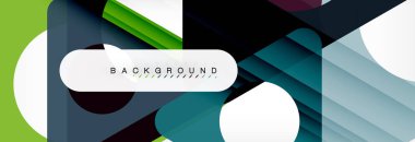 Geometrik arka plan. Modern örtüşen üçgenler. Mesajınız için alışılmadık renkli şekiller. İş veya teknik okul sunuyu, app kapak